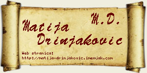 Matija Drinjaković vizit kartica